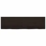 Blat de masă maro 180x50x(2-6) cm, lemn masiv stejar tratat