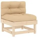 Set mobilier de grădină cu perne, 7 piese, lemn masiv