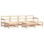 Set mobilier de grădină cu perne, 7 piese, lemn masiv