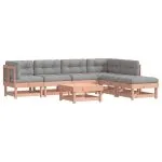 Set mobilier de grădină cu perne, 7 piese, lemn masiv douglas