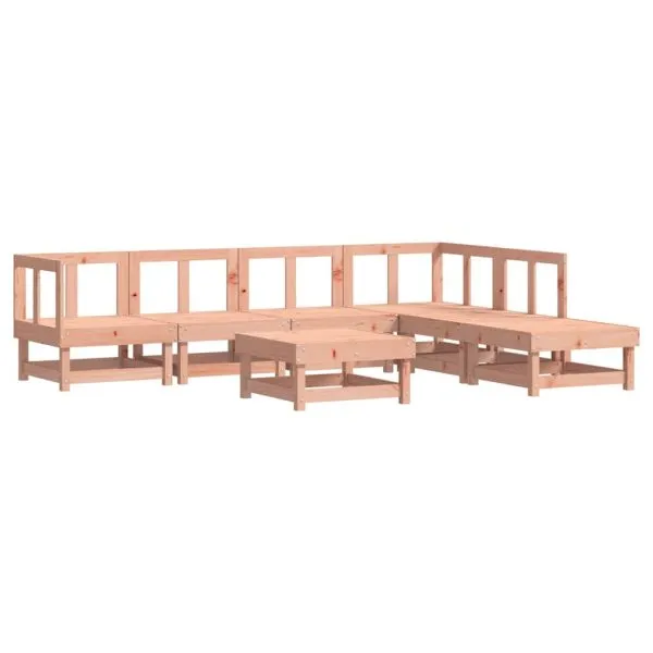 Set mobilier de grădină cu perne, 7 piese, lemn masiv douglas