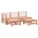 Set mobilier de grădină cu perne, 5 piese, lemn masiv douglas