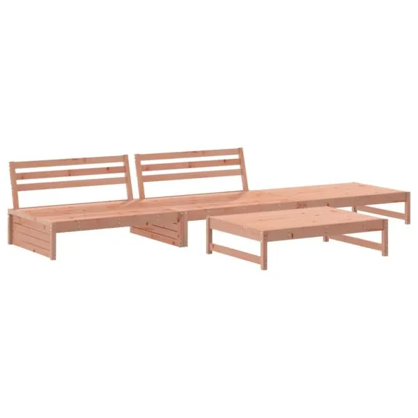 Set mobilier de grădină cu perne, 4 piese, lemn masiv douglas