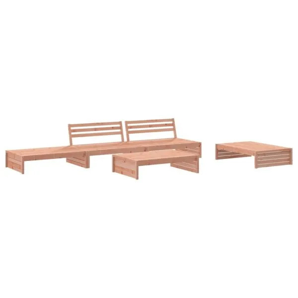 Set mobilier de grădină cu perne, 5 piese, lemn masiv douglas