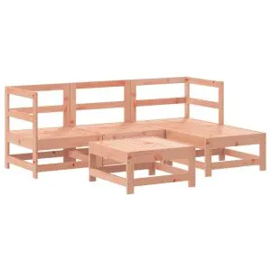 Set mobilier relaxare de grădină, 5 piese, lemn masiv douglas