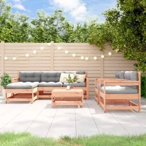 Set mobilier de grădină, 7 piese, lemn masiv douglas