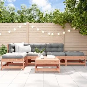 Set mobilier relaxare grădină, 6 piese, lemn masiv Douglas