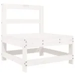 Set mobilier de grădină, 6 piese, alb, lemn masiv pin