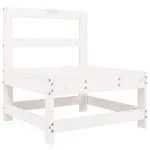 Set mobilier de grădină, 7 piese, alb, lemn masiv de pin
