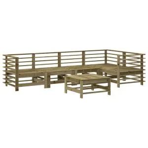 Set mobilier relaxare de grădină, 6 piese, lemn de pin tratat
