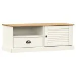 Comodă TV VIGO, alb, 106x40x40 cm, lemn masiv de pin