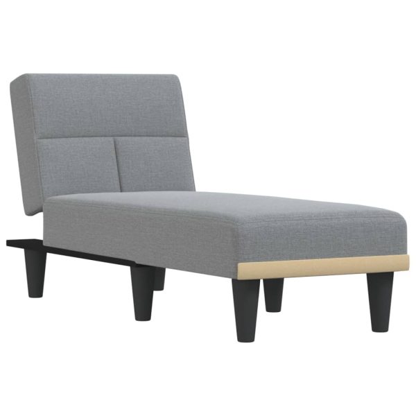 Șezlong, gri deschis, material textil
