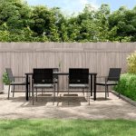 Set mobilier de grădină cu perne, 7 piese, poliratan și oțel