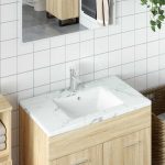Chiuvetă de baie albă 52×38,5×19,5 cm, ovală, ceramică