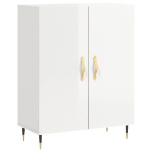 Dulap, alb extralucios, 69,5x34x90 cm, lemn compozit