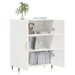 Dulap, alb extralucios, 69,5x34x90 cm, lemn compozit