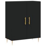 Dulap, negru, 69,5x34x90 cm, lemn compozit