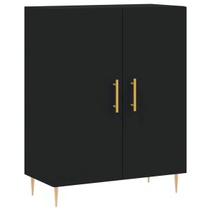 Dulap, negru, 69,5x34x90 cm, lemn compozit
