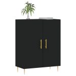 Dulap, negru, 69,5x34x90 cm, lemn compozit