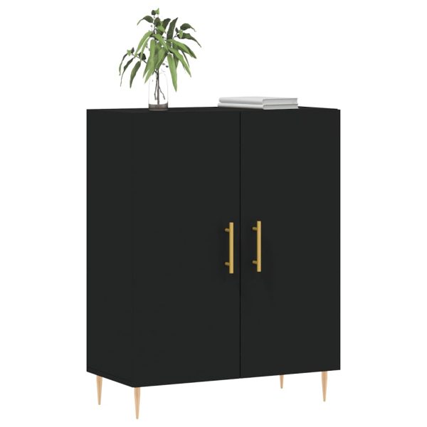 Dulap, negru, 69,5x34x90 cm, lemn compozit