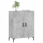 Dulap, gri beton, 69,5x34x90 cm, lemn compozit