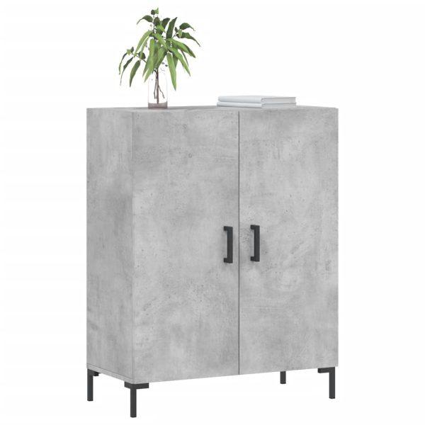 Dulap, gri beton, 69,5x34x90 cm, lemn compozit
