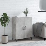 Dulap, gri beton, 69,5x34x90 cm, lemn compozit