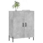 Dulap, gri beton, 69,5x34x90 cm, lemn compozit