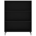 Dulap cu rafturi, negru, 69,5×32,5×90 cm, lemn compozit