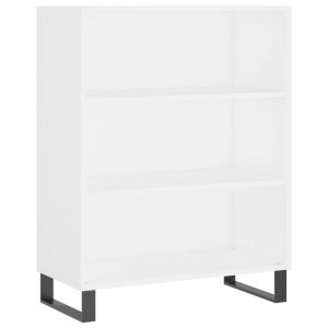 Dulap cu rafturi, alb, 69,5×32,5×90 cm, lemn compozit