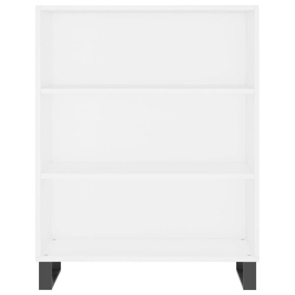 Dulap cu rafturi, alb, 69,5×32,5×90 cm, lemn compozit