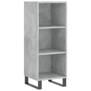 Servantă, gri beton, 34,5×32,5×90 cm, lemn prelucrat