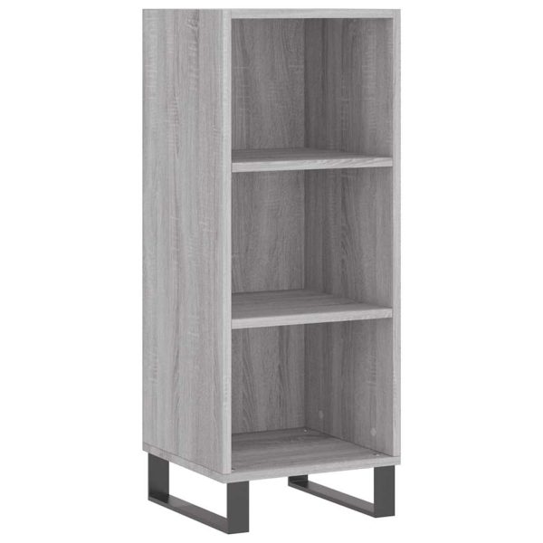 Servantă, gri sonoma, 34,5×32,5×90 cm, lemn compozit