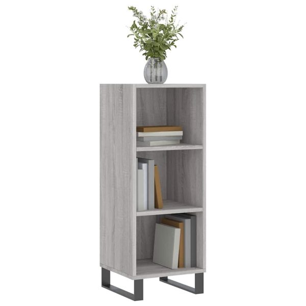 Servantă, gri sonoma, 34,5×32,5×90 cm, lemn compozit
