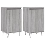 Dulapuri, 2 buc., gri sonoma, 40x35x70 cm, lemn prelucrat