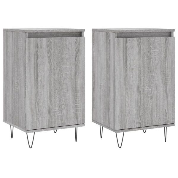 Dulapuri, 2 buc., gri sonoma, 40x35x70 cm, lemn prelucrat
