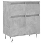Servantă, gri beton, 60x35x70 cm, lemn prelucrat