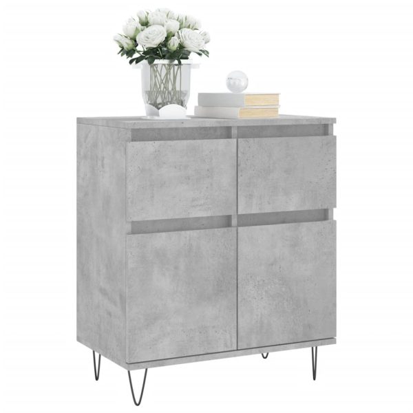 Servantă, gri beton, 60x35x70 cm, lemn prelucrat