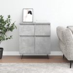 Servantă, gri beton, 60x35x70 cm, lemn prelucrat
