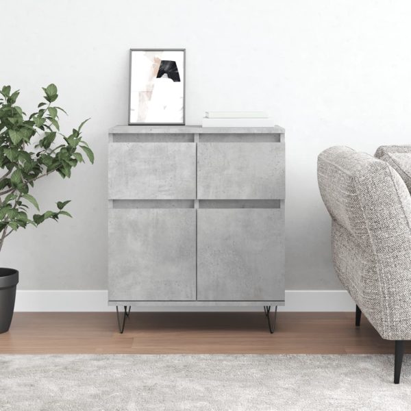 Servantă, gri beton, 60x35x70 cm, lemn prelucrat