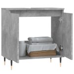 Dulap de baie, gri beton, 58x33x60 cm, lemn prelucrat