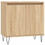 Dulap de baie, stejar sonoma, 58x33x60 cm, lemn prelucrat