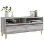Comodă TV, gri sonoma, 100×34,5×44,5 cm, lemn prelucrat