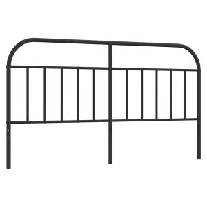 Tăblie de pat metalică, negru, 160 cm
