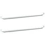 Șine pentru perdele 2 buc, alb și argintiu, 40-60 cm, aluminiu