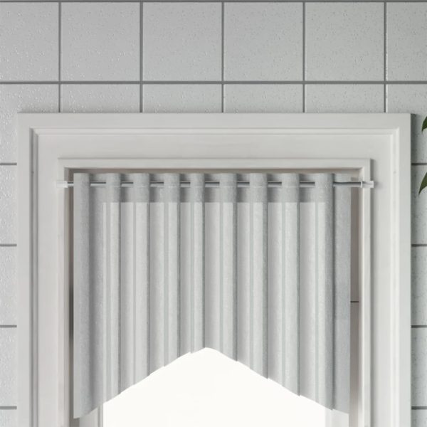 Șine pentru perdele 2 buc, alb și argintiu, 40-60 cm, aluminiu