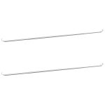 Șine pentru perdele 2 buc, alb și argintiu, 90-130 cm, aluminiu