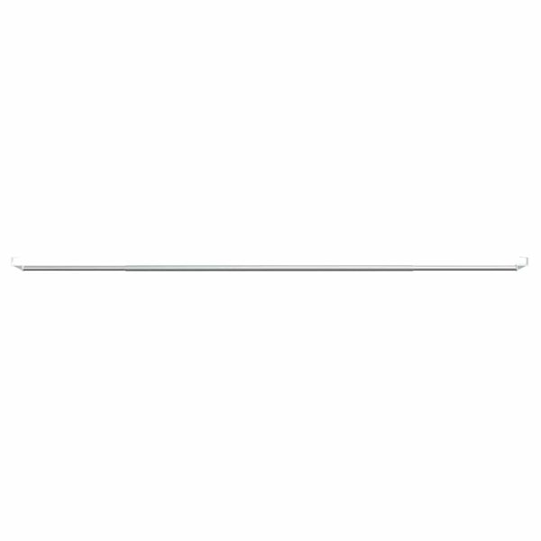 Șine pentru perdele 2 buc, alb și argintiu, 90-130 cm, aluminiu