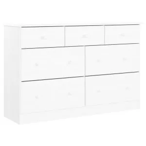 Comodă cu sertare ALTA, alb, 112x35x73 cm, lemn masiv de pin