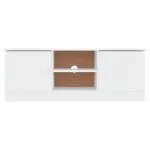 Dulap TV „ALTA” alb, 112x35x41 cm, lemn masiv de pin